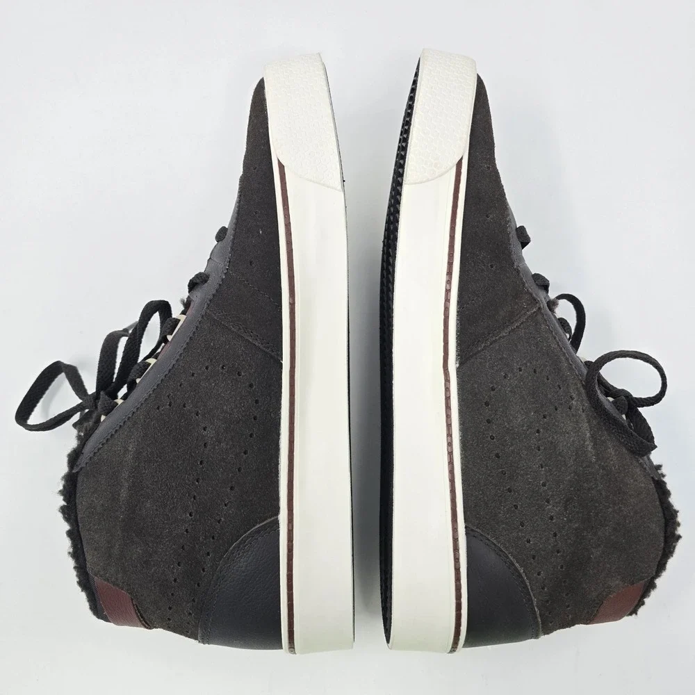 Nike Toki Premium FB Baroque Brown Suede Fur Lined Mid Top Sneakers 10